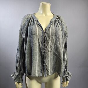 DREW Gray Blouse Top R6